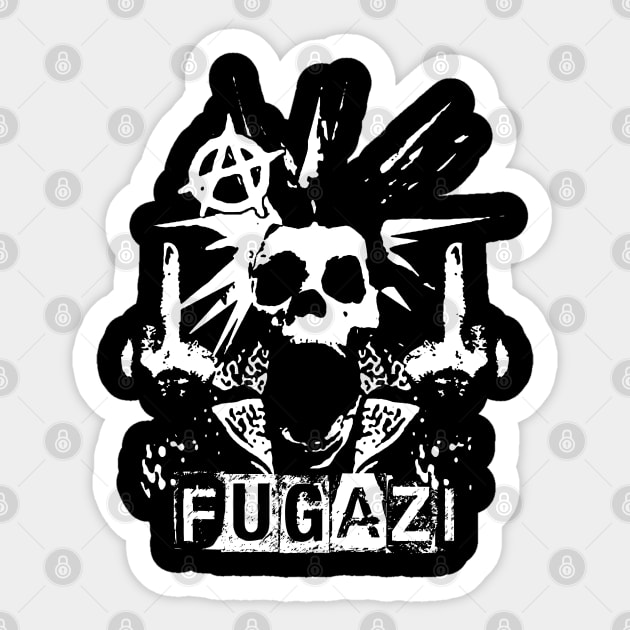 fugazi skeletopunk Sticker by calistoneug